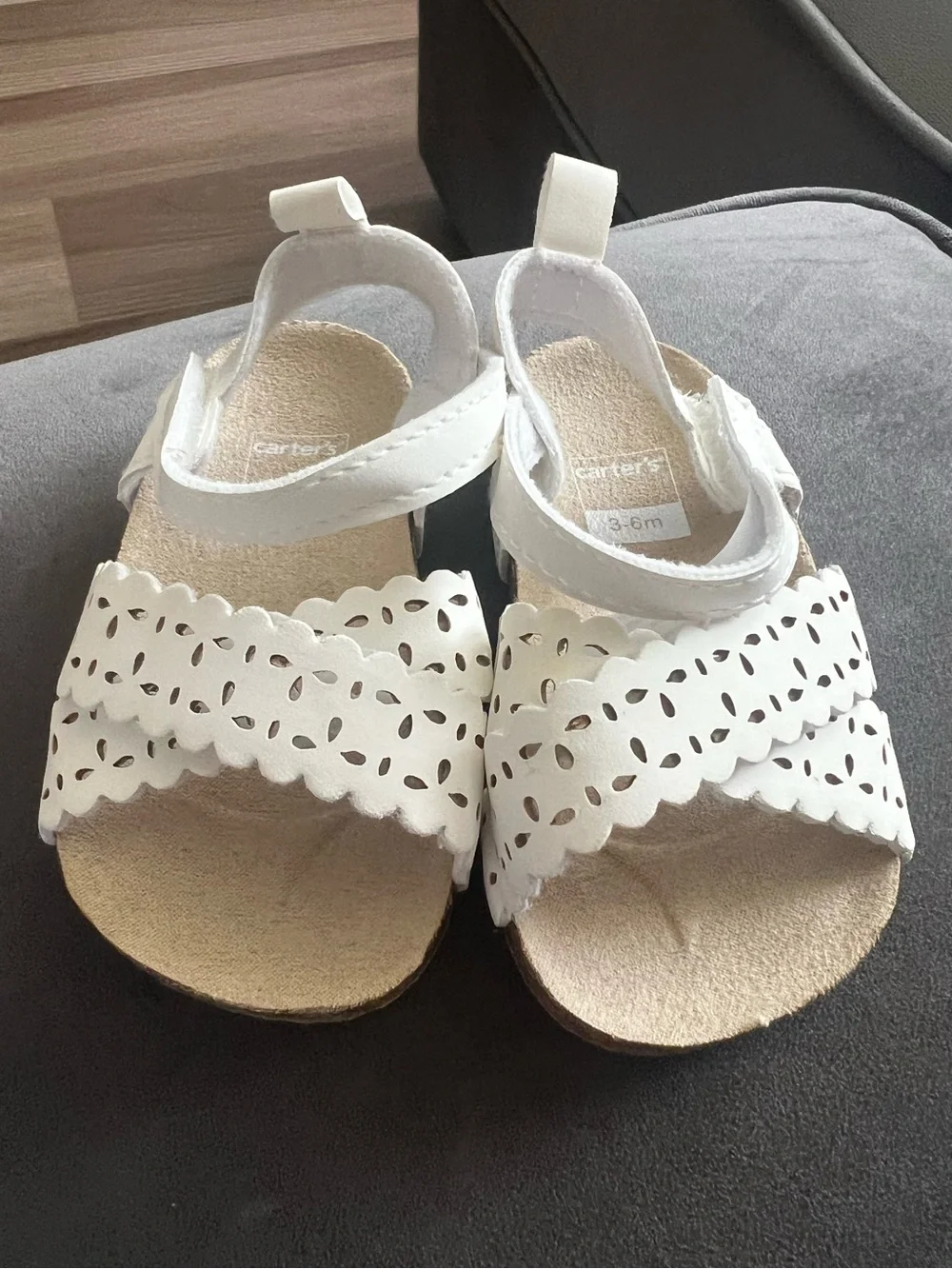 Carter's White Sandals - 3-6M